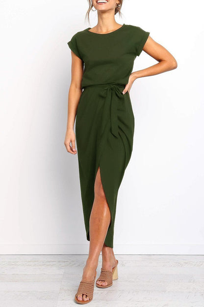 Solid Color Essential Grace Midi Dress(4 Colors)