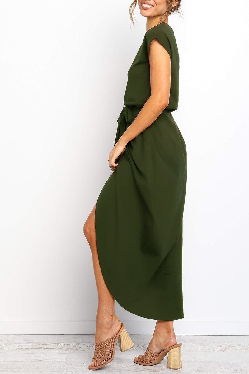 Solid Color Essential Grace Midi Dress(4 Colors)