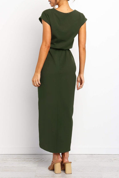 Solid Color Essential Grace Midi Dress(4 Colors)