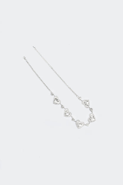 Designed Heart Shaped Necklace & Heart Shape Earrings Set