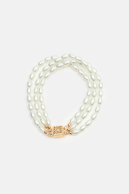 Faux Pearl Beaded Bracelet