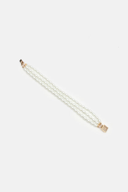 Faux Pearl Beaded Bracelet