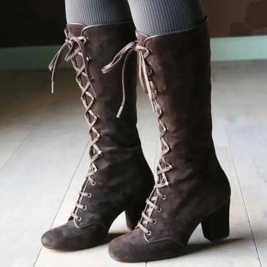 Casual Knee High Suede Boots with Heel for Women | Great for Everyday Wear