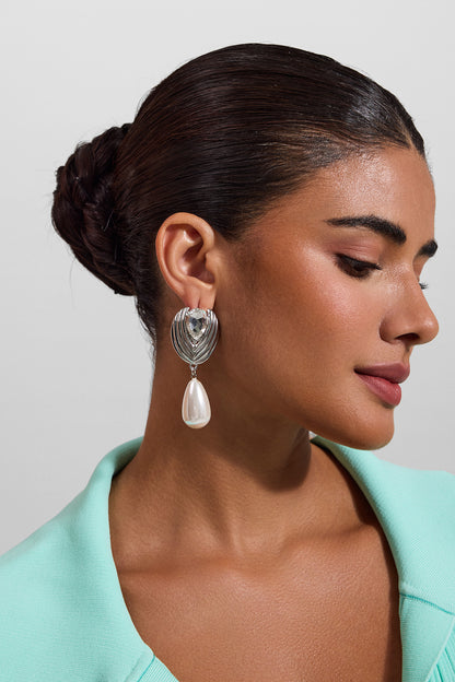 Faux Diamond Teardrop Drop Earrings