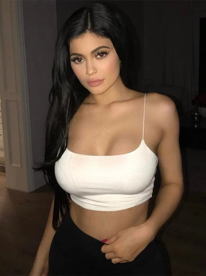 2025 New Fashion Women Sexy Crop Tops Solid Summer Camis Women Casual Tank Tops Vest Sleeveless Crop Tops blusas