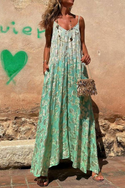 Anant Teja Suspender Resort Maxi Dress