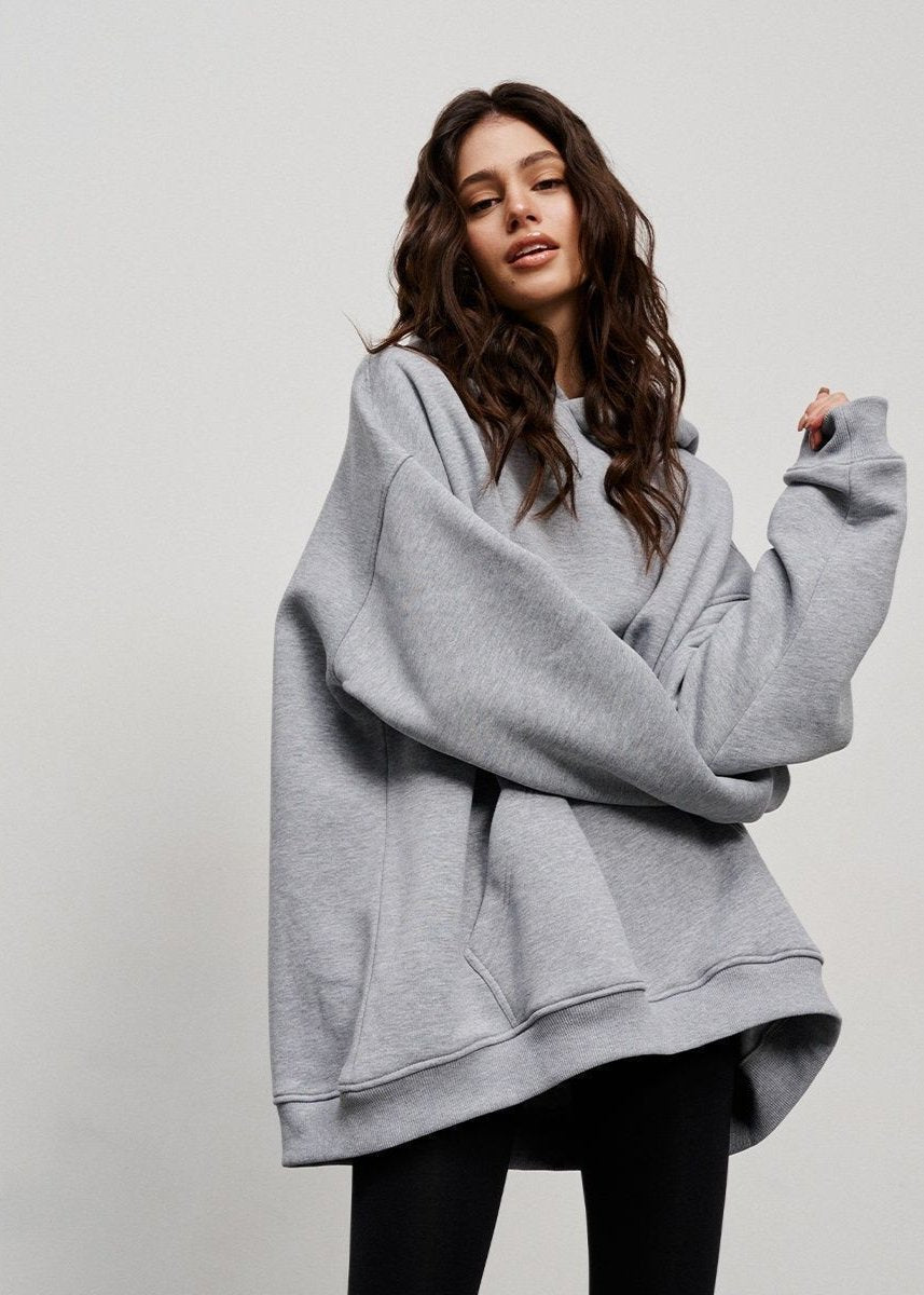 Cozy Oversized Hoodie - Boyfriend Style with Polar Fleece