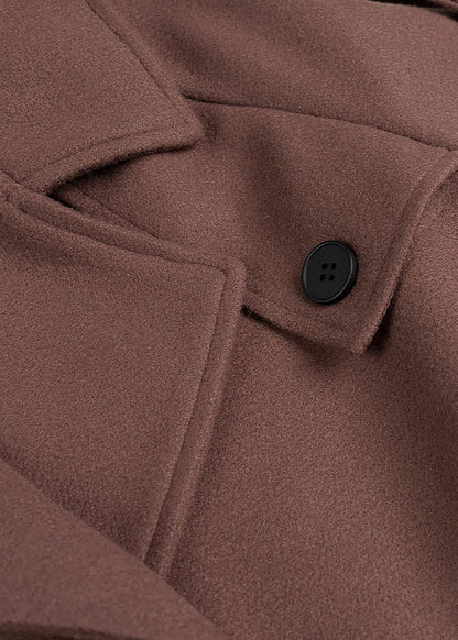 Aubryn - Cropped Wool Blend Belted Trench Jacket