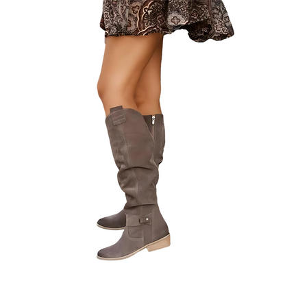 Elegant Knee High Suede Boots with Heel for Women | Great for Everyday Wear