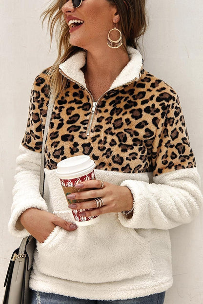 Leopard Stitching Tops