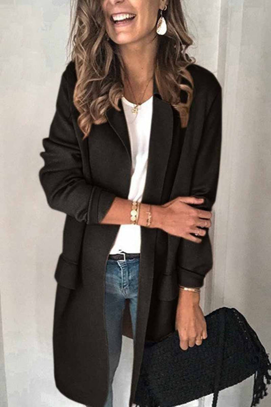 Casual Solid Color Long Sleeve blazer(6 Colors)