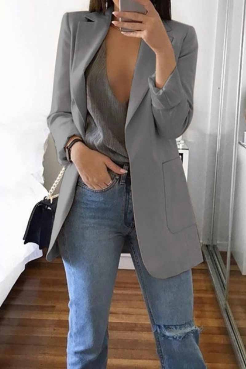 Stylish Suit with Pocket Blazer(5 Colors)
