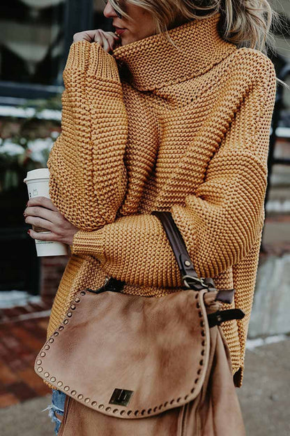 Nuevo suéter de cuello alto de estilo holgado (3 colores)