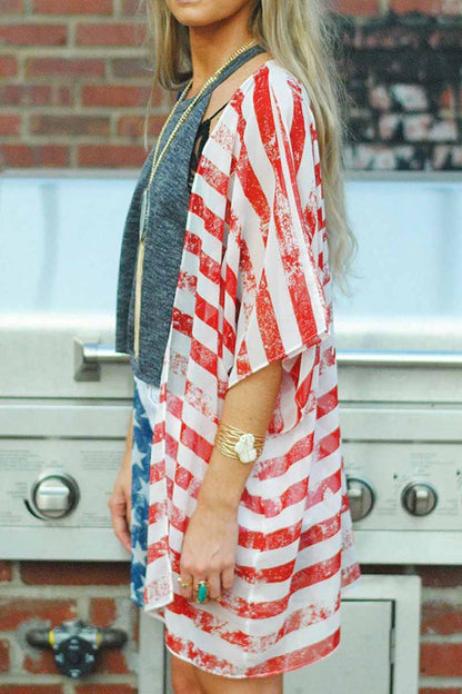 Spring And Autumn Thin Printed Cardigan