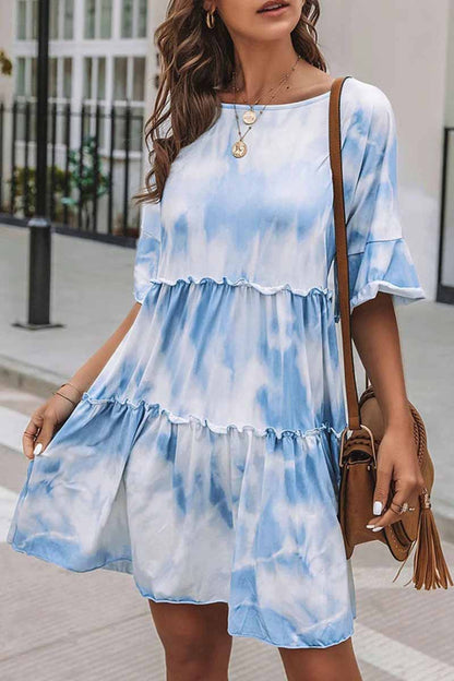 Lindo vestido midi tie-dye