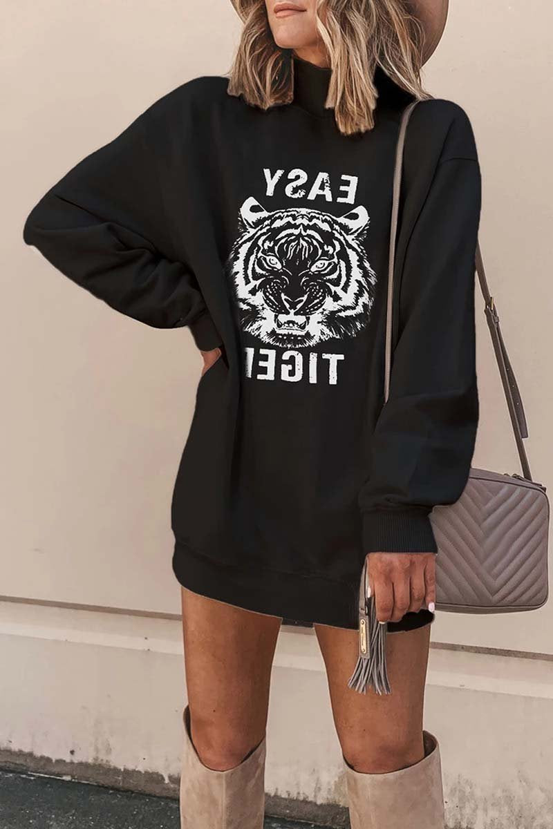 Minivestido blanco con estampado de tigre (2 colores)