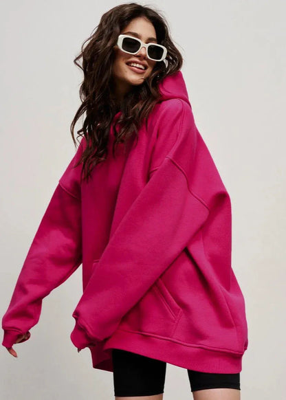 Cozy Oversized Hoodie - Boyfriend Style with Polar Fleece