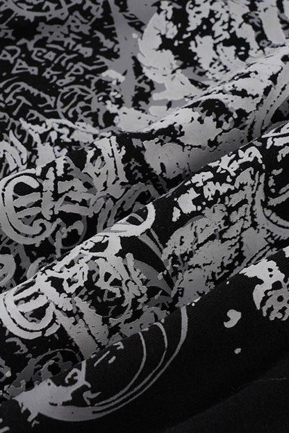 Slim Fit Printed Gothic T-shirt