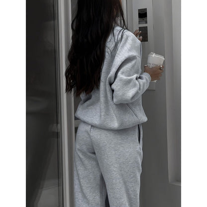 Half Zip Sweatshirt and Jogger Set for Women - Stefania