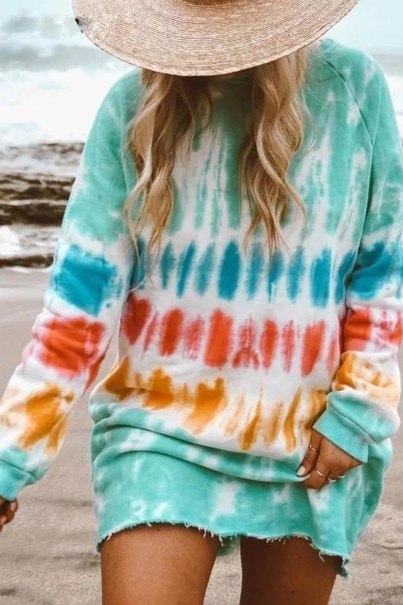 Tie-dye Mini Dress(4 Colors)