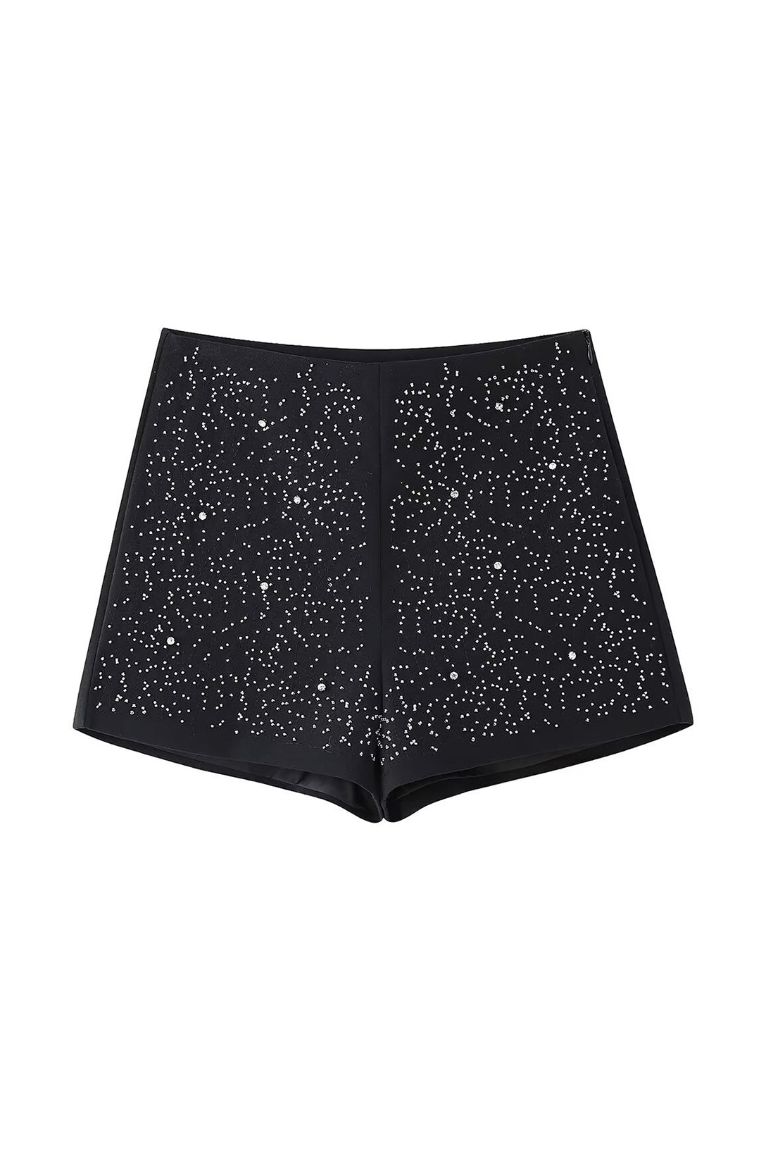 Conjunto de blazer y pantalones cortos adornados con diamantes de imitación de Cornelia 