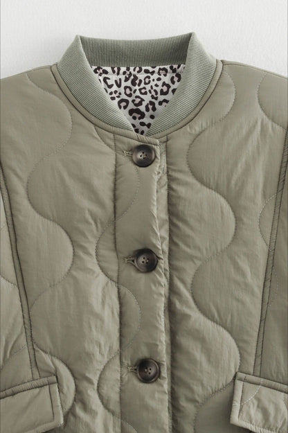 Army Green Relaxed Cotton Coat