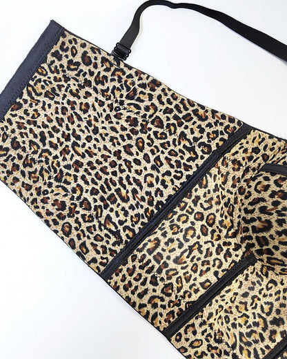 Mesh Floral Herringbone Leopard Print Halter Top