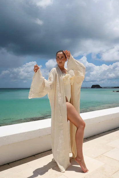 Floral Appliqué Solid One-Piece Swimsuit