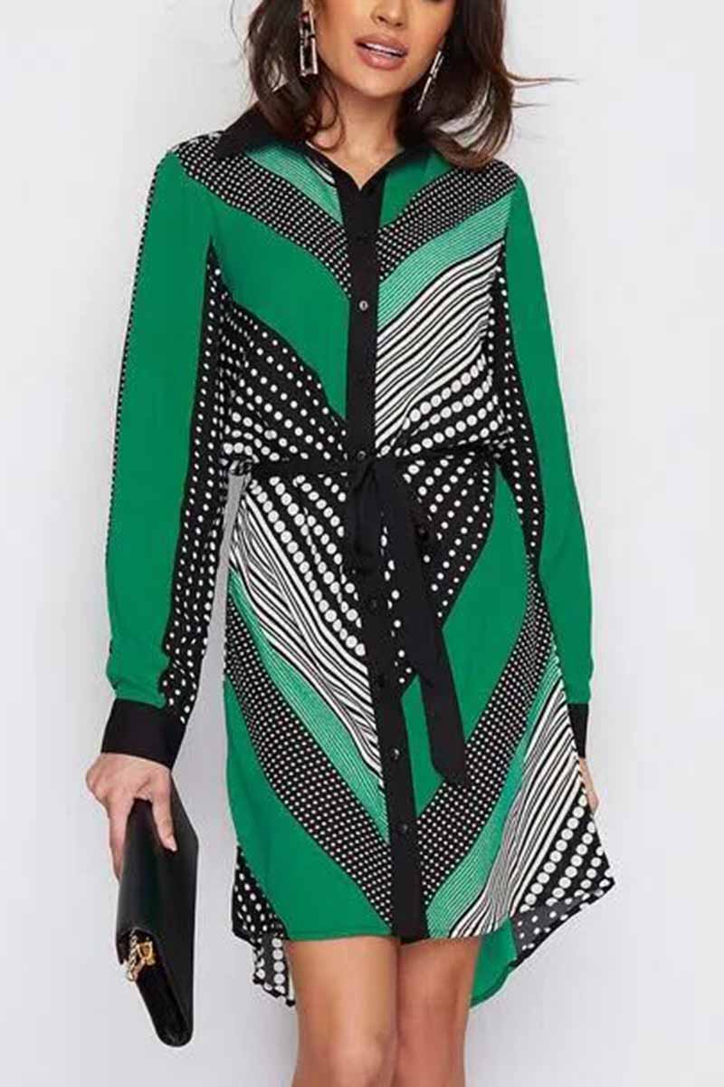 Contrasting Floral Dress (2 Colors)