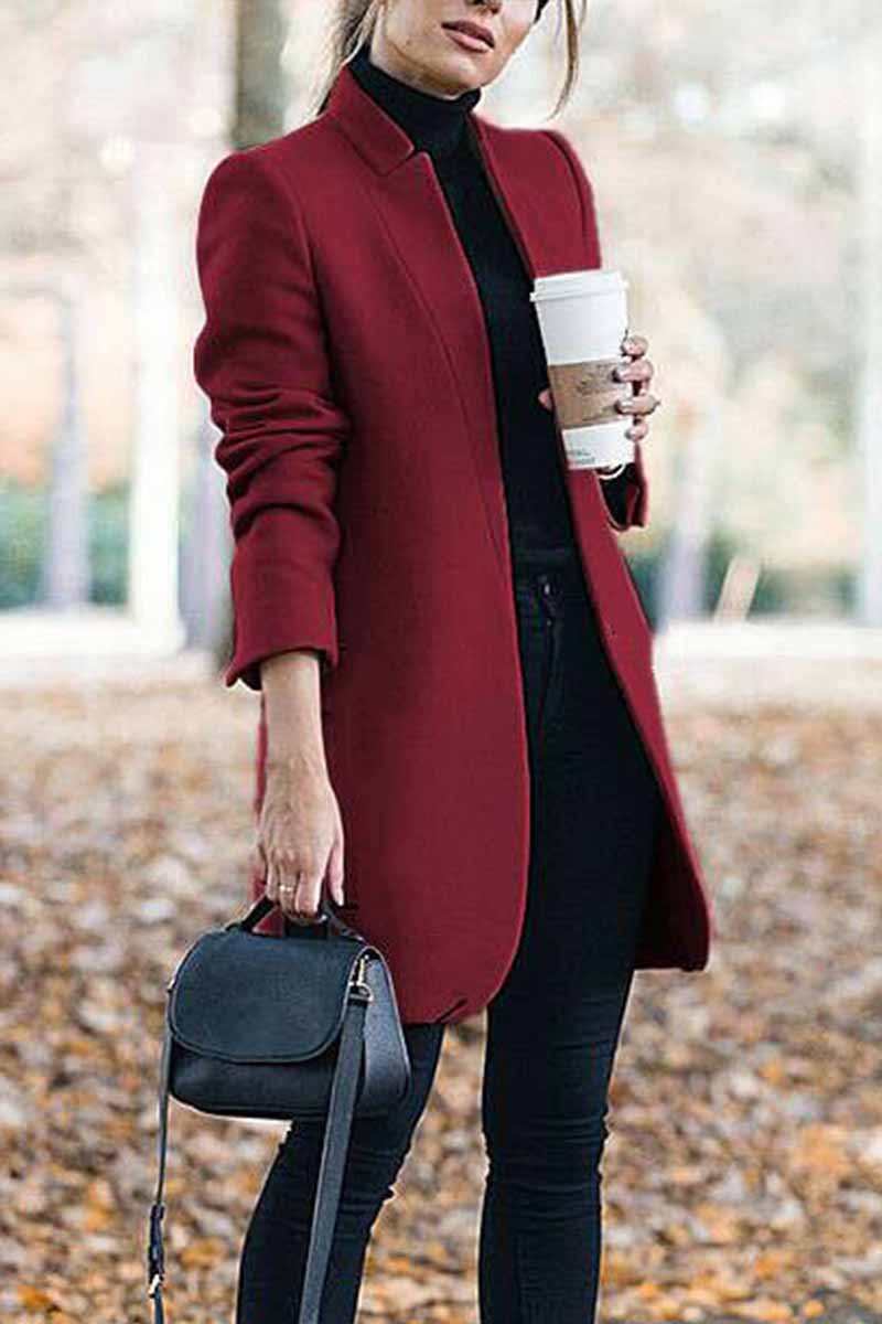 Elegant And Stylish Commuter Stand Collar Coat(6 Colors)