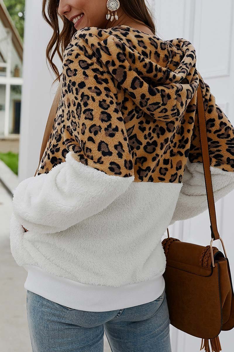 Leopard Stitching Coat(3 Colors)