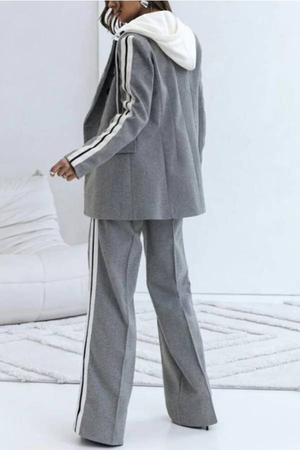 Pantalones holgados deportivos Easy Street con cintura elástica y bolsillos de patchwork