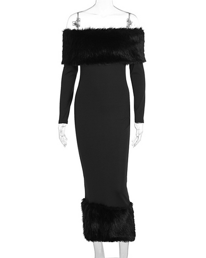 Sweater-Necked Stylish Slimming Dress