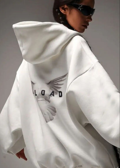Reload Oversized Hoodie – Graphic Back Streetwear Sweatshirt for Women