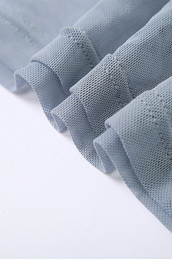 Mesh Panel Gold Print T-shirt