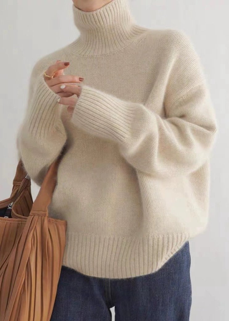 Cozy Grey Turtleneck Sweater - Chic Comfort