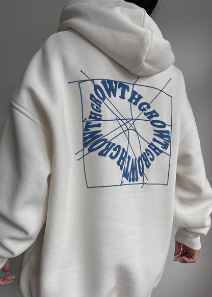 Casual Logo Hoodie - Oversized Long Sleeve Comfort