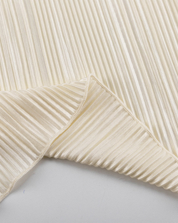 Slim Fit Flared Long Sleeve Pleated Shirt