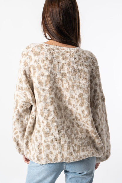 Loose Fit Colorblock Cardigan