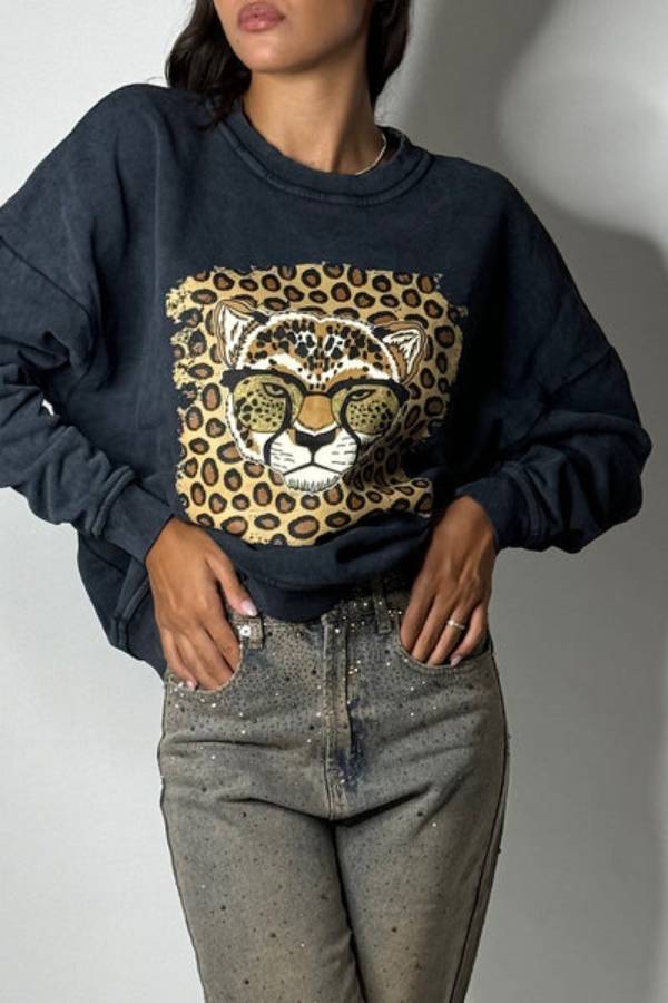 Leopard Print Sweatshirt
