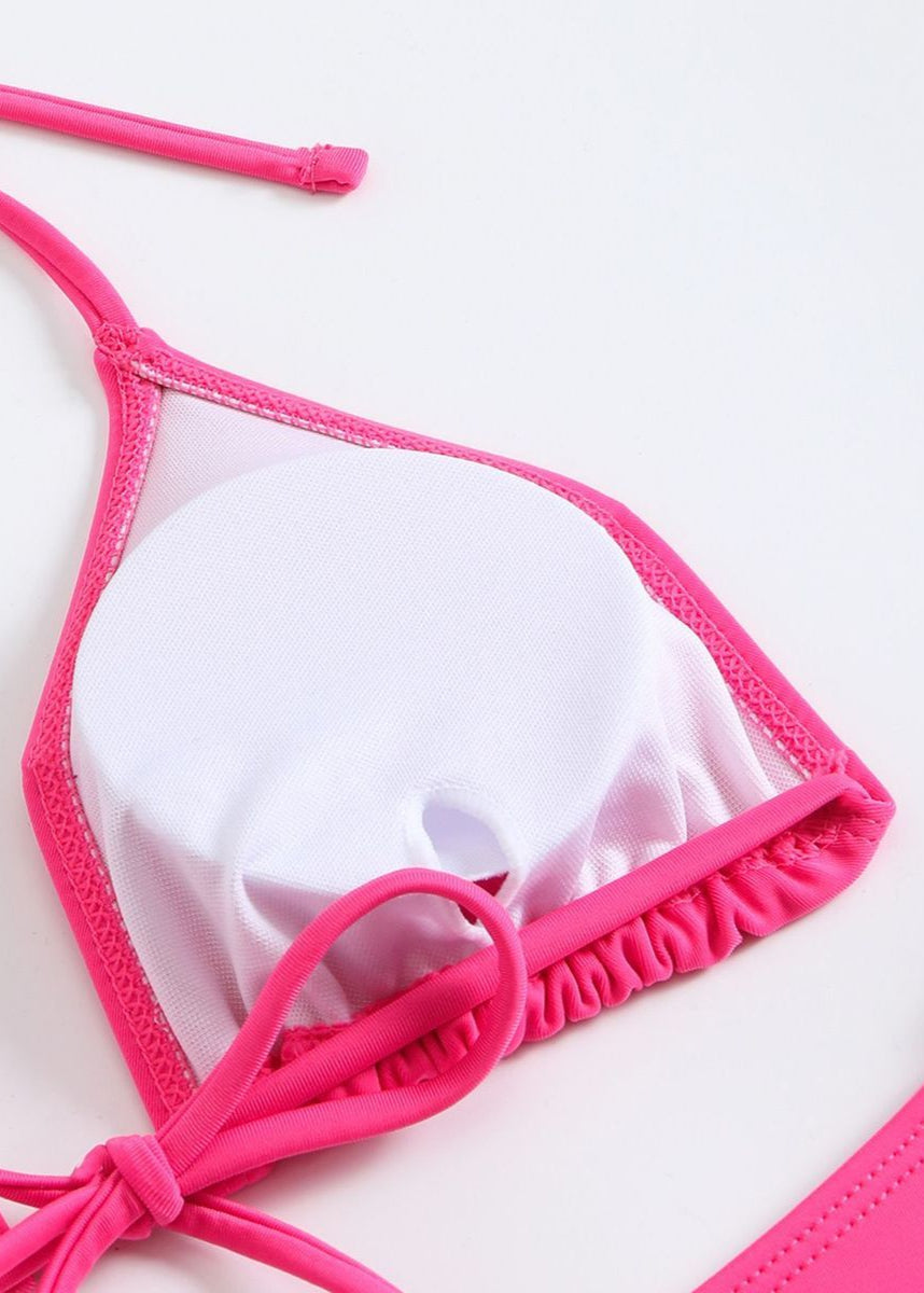 Rio Glow - Sheer Knit Beach Cover-Up & Triangle Bikini Set