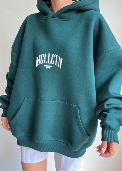 Casual Logo Hoodie - Oversized Long Sleeve Comfort