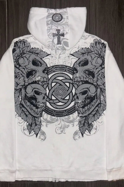 Retro Camo Print Oversized Hoodie