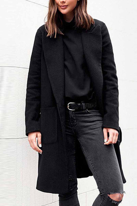 Loose Thick Solid Color Coat