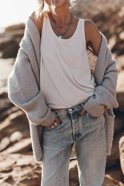 Ready for Fall Knit Long Sleeve Pocket Oversized Cardigan