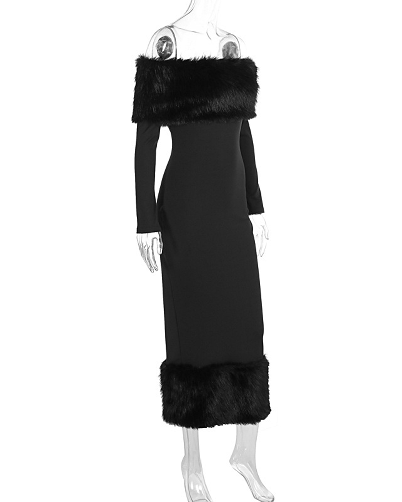 Sweater-Necked Stylish Slimming Dress