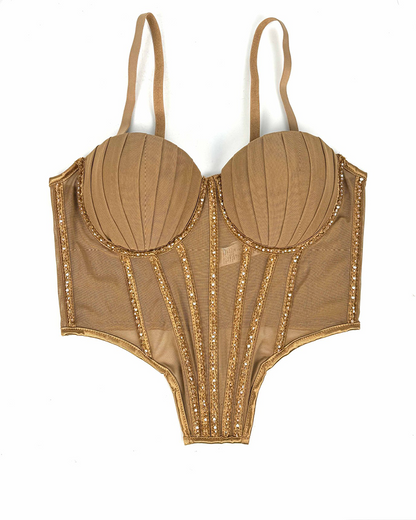 Sexy Mesh Suspender Bra