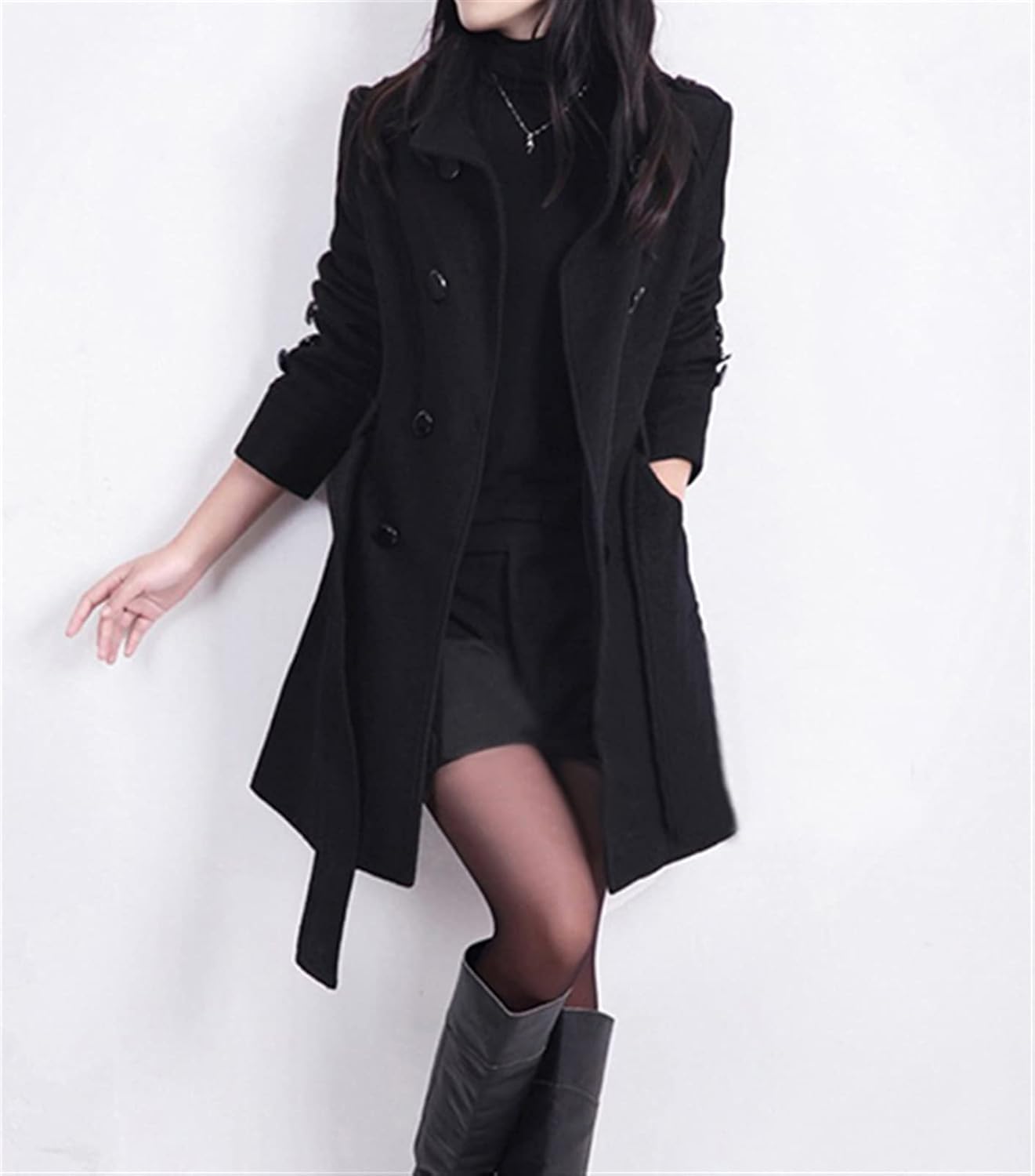 Chic Long Coat with Belt | Great for Autumn Wear