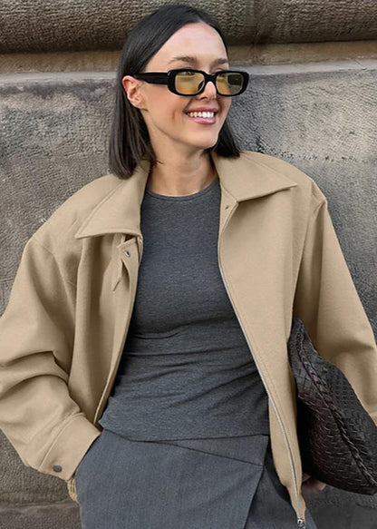 Retro Elegance Woolen Lapel Coat – Timeless Comfort