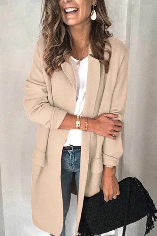Casual Solid Color Long Sleeve blazer(6 Colors)
